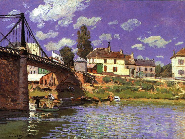 Alfred Sisley The Bridge at Villeneuve la Garenne France oil painting art